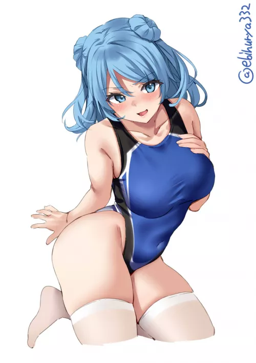 Swimsuit Blush Urakaze (Ebifurya) [Kantai Collection]
