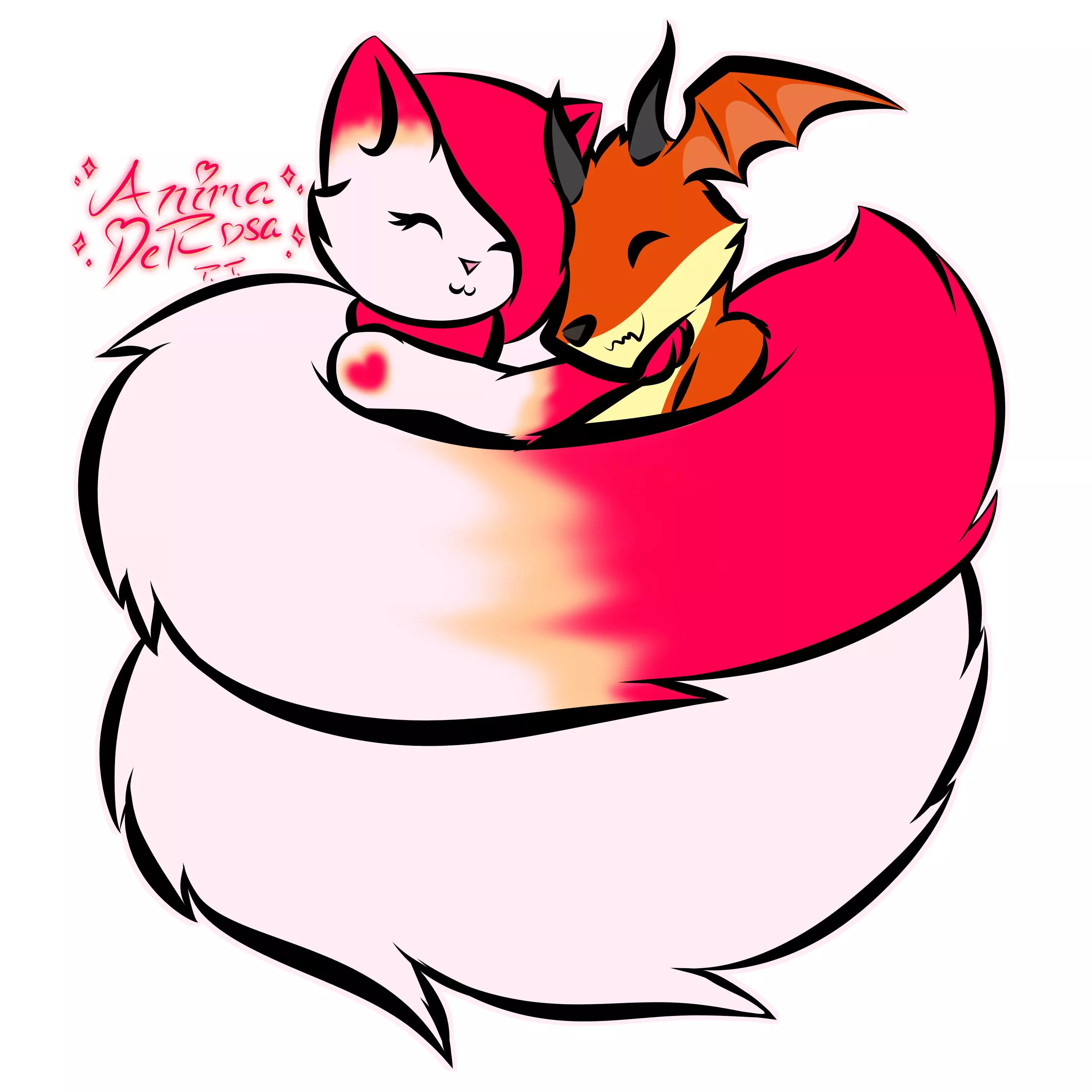 Tail nests are best for ssssssnuggu time! (Art by me)