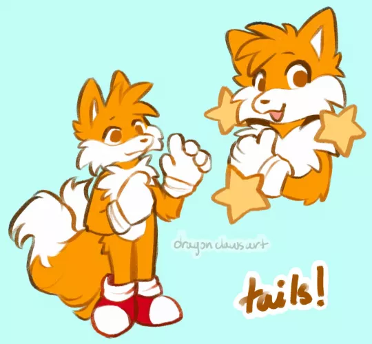 tails fanart!! 🦊✈️🛠⭐️ he’s awesome :3 (art by me, crescentdragonclaws)