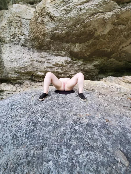 Taking a much needed break off the trail 🥵 What would you do if you found this while you're hiking?