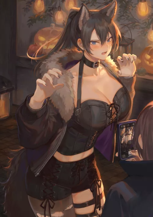 Taking Halloween pictures for her Insta Taking Halloween pictures for her Insta