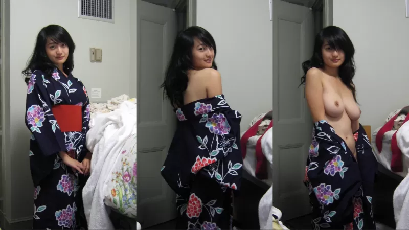 Taking off a kimono Taking off a kimono