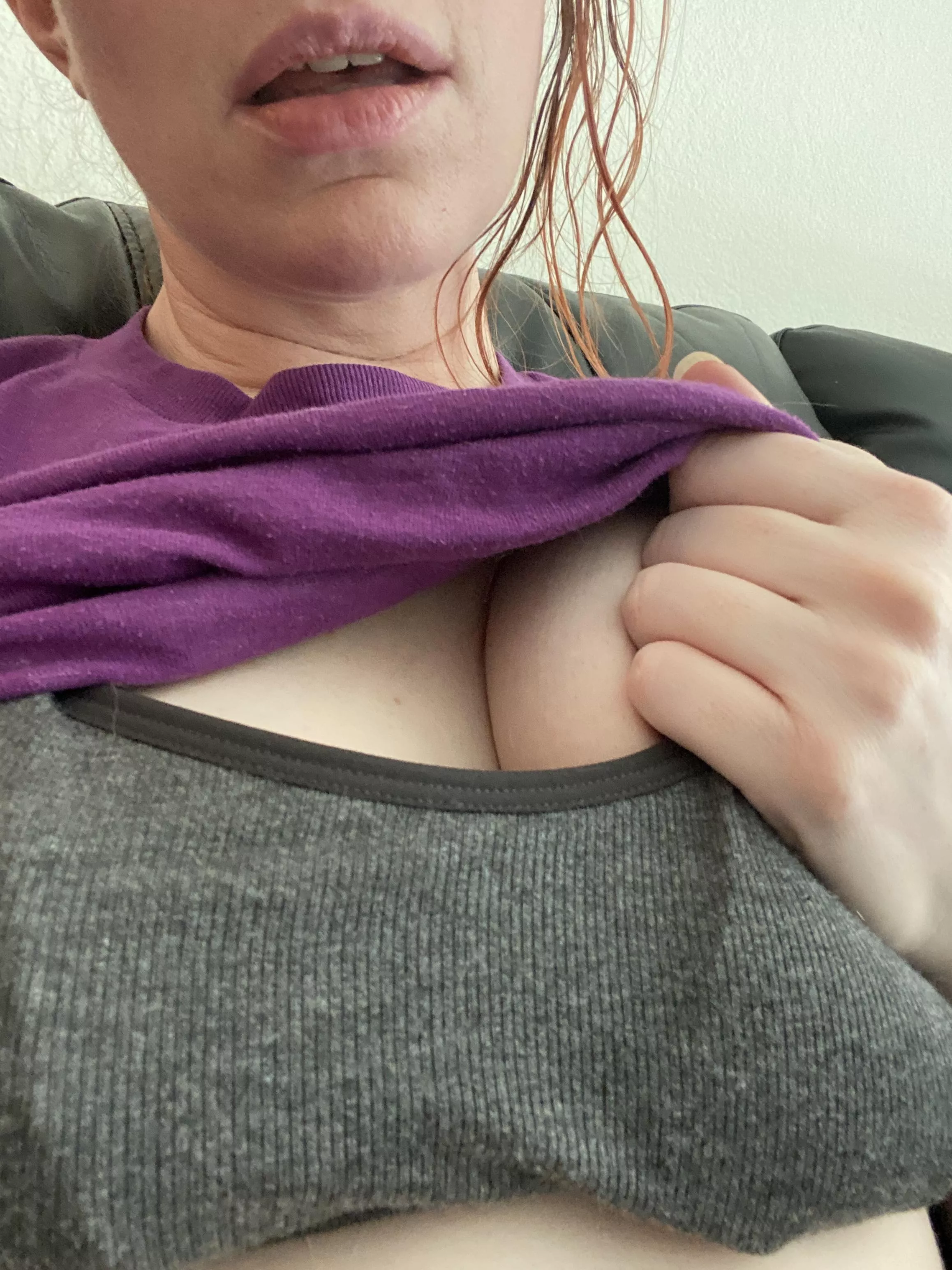 Taking off a vintage beach tank post-workout. Who can help me with my silkwood shower?