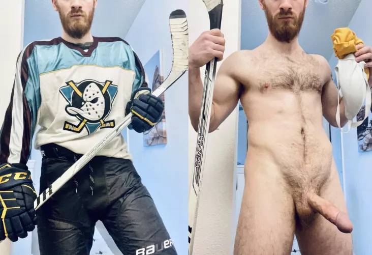 Taking off all the hockey pads for my puck buddies Taking off all the hockey pads for my puck buddies