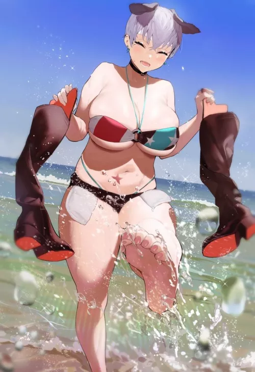 Taking off her Boots on the Shore Taking off her Boots on the Shore