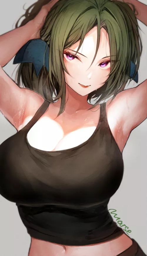 Tank top and intense sweat 🥵