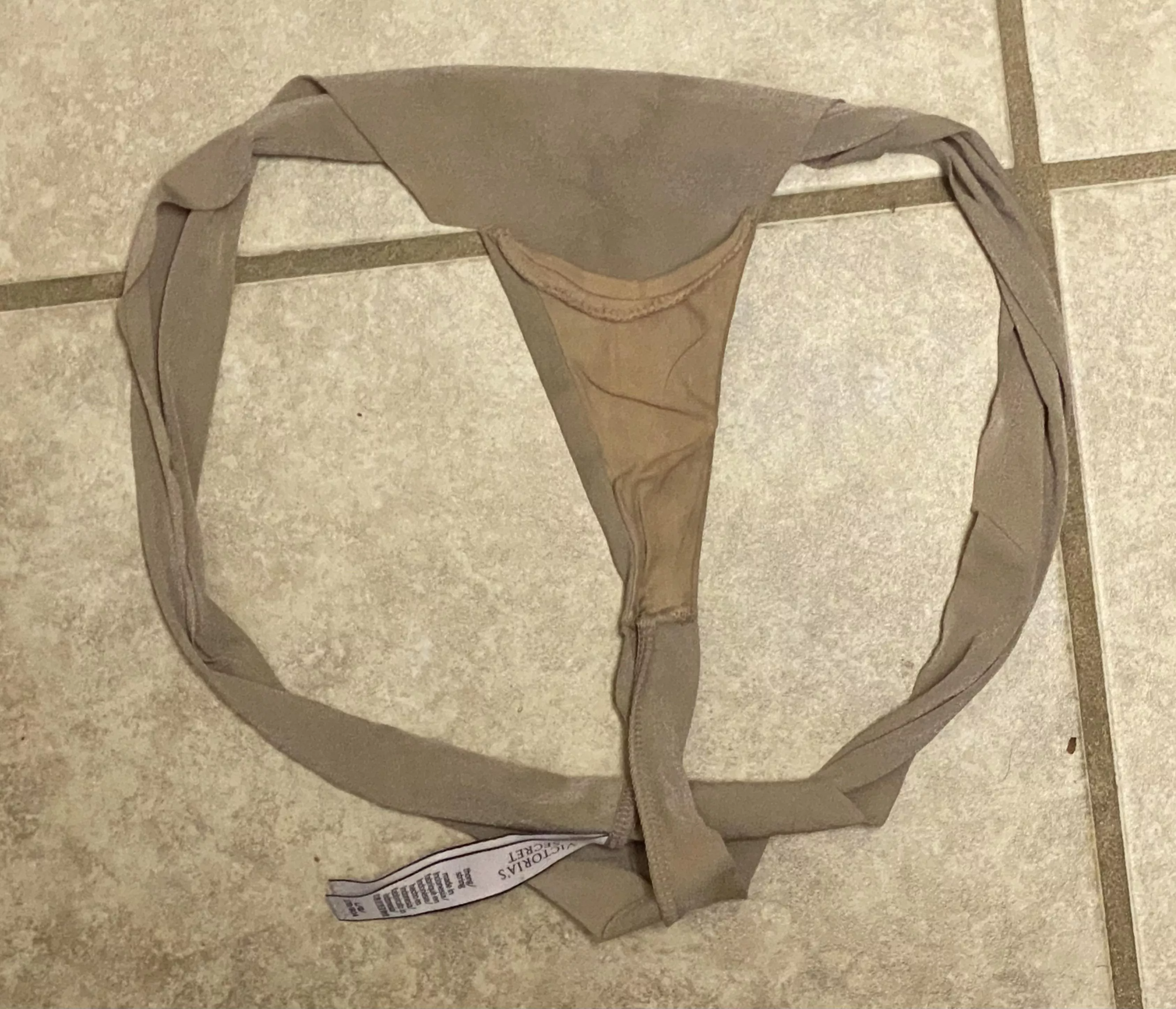 Teachers/wife’s thong. Still damp in the right place. Teachers/wife’s thong. Still damp in the right place.