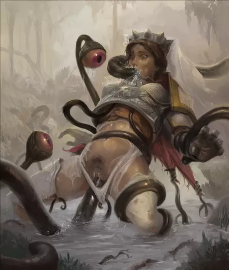Tentacle Monster vs Knight by isatan Tentacle Monster vs Knight by isatan
