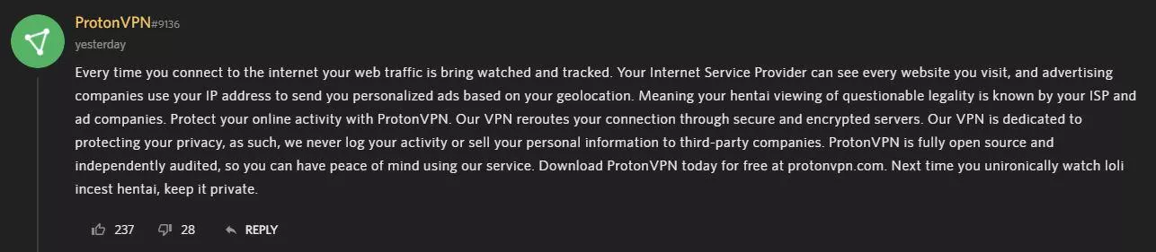 Thank you ProtonVPN very cool. Thank you ProtonVPN very cool.