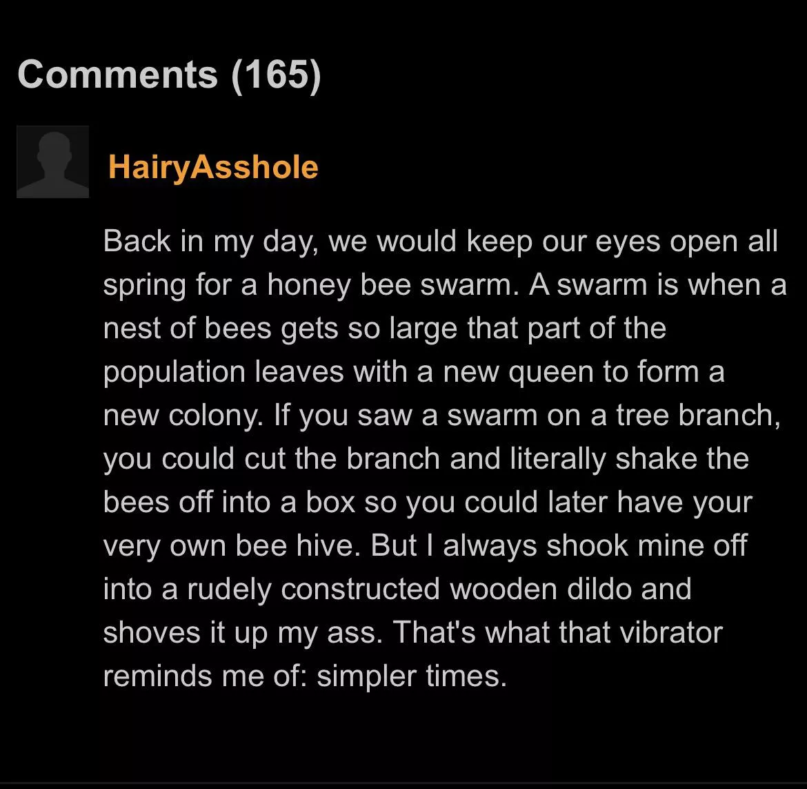 Thanks hairy asshole! Thanks hairy asshole!