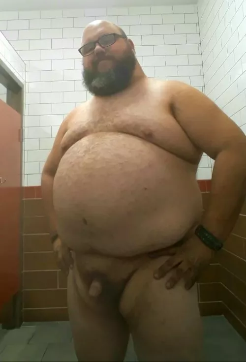 Thanks to the encouragement of a fellow creator I took my first public nude selfie even though it's in a public restroom it was quite exciting for me[37]