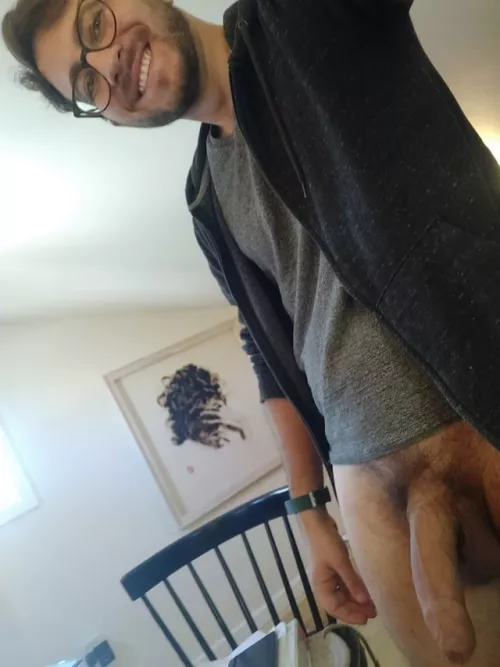That cute nerdy stoner guy is packing 😅 [m]