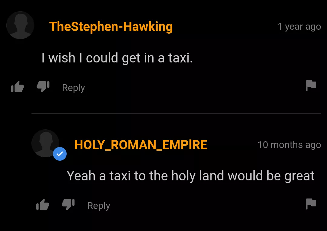 That is the second roman comment on phub I've seen