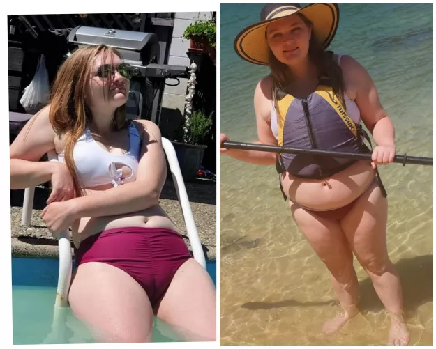 That's weird I don't remember my bikini being that tight... 🤭