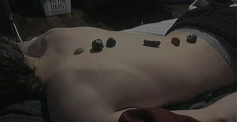 the best form of aftercare:)) i love to give my boyfriend long massages and put crystals on him after he uses me as his own personal cum dump? so relaxed he fell asleep [@1:15:00]