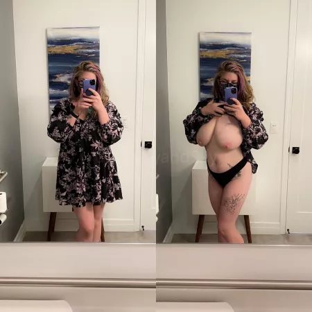 The best part of dresses is wearing nothing underneath. š