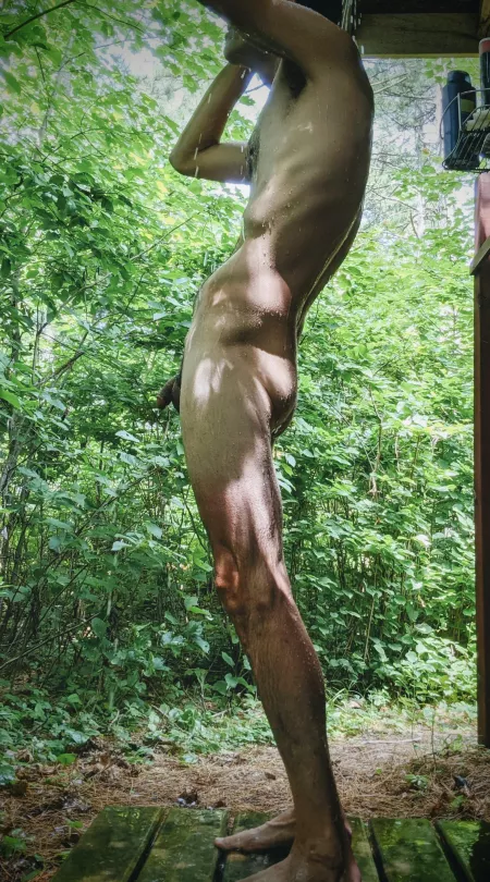 The best showers come with a view. The best showers come with a view.