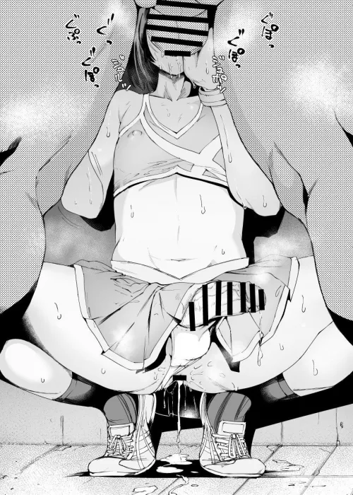 The cheerleaders are busy