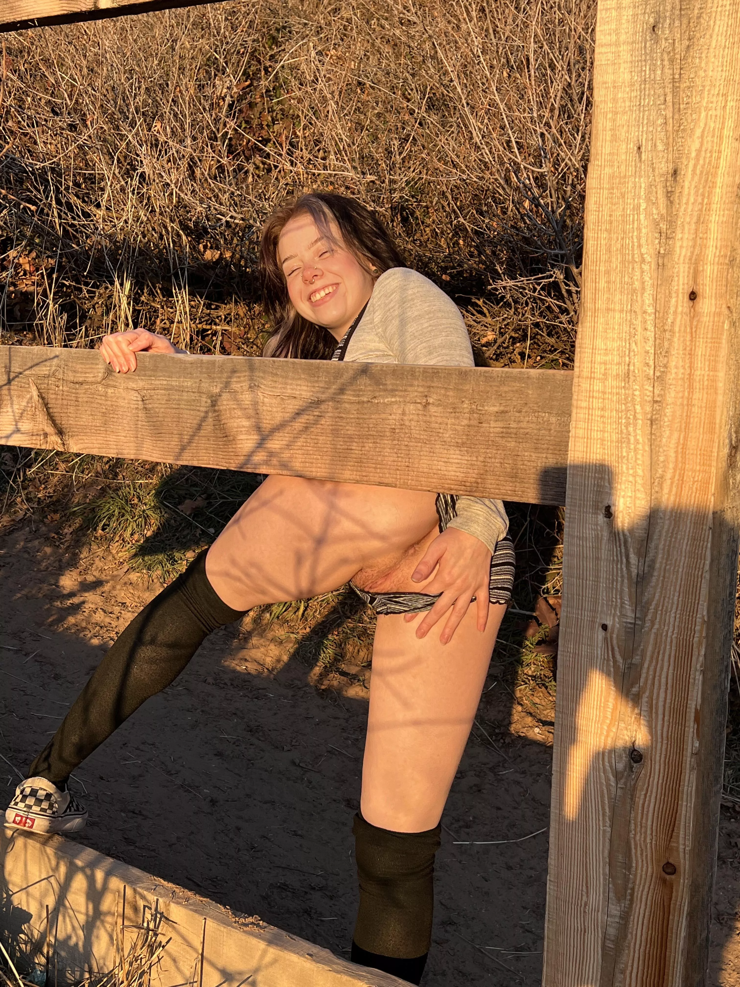 The cold weather isn’t going to stop me from flashing my holes at you