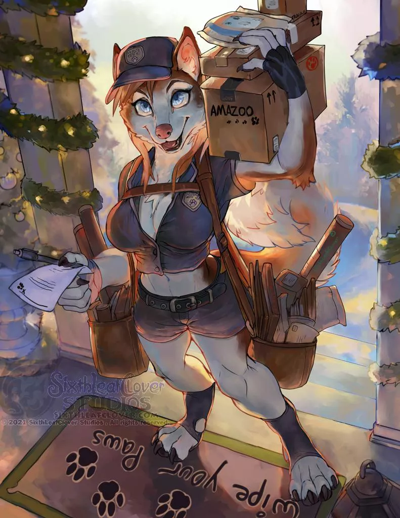 The Delivery Dog (Artwork by myself SixthLeafClover)