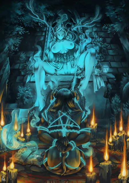 The Evocation, D&D/fantasy illustration by u/atomicspaghet The Evocation, D&D/fantasy illustration by u/atomicspaghet
