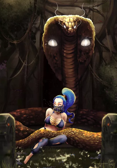 The Great Snake God demands Sacrifice [Lapis] [Ajagar] [LapisLazuliArt]