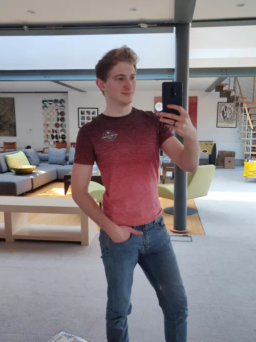 The happy face of a guy who has finally managed to buy a ps5!