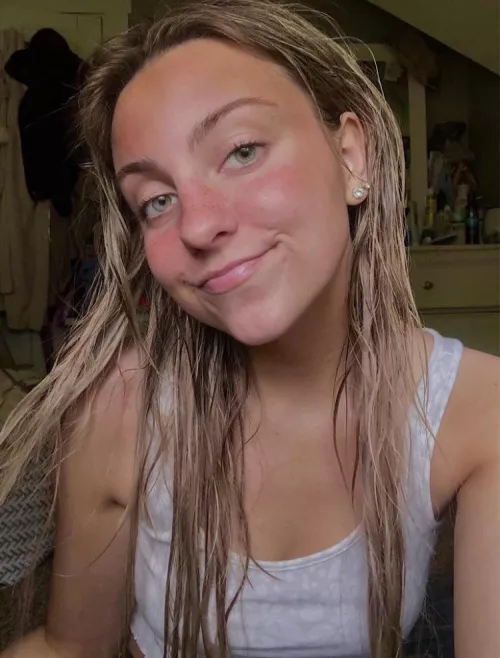 the post shower bare face look the post shower bare face look
