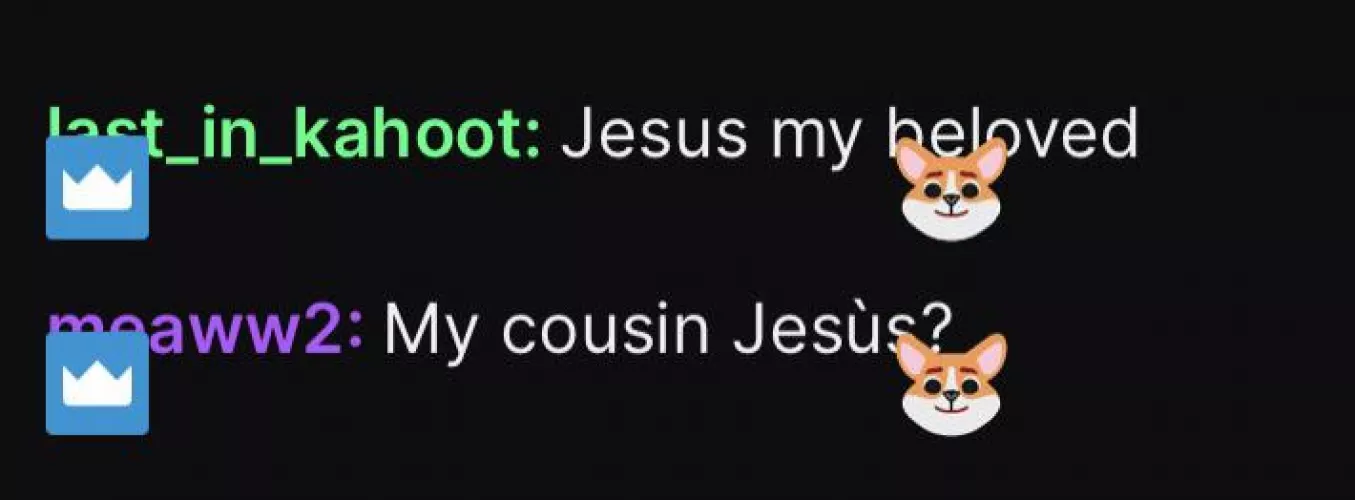 The power of jesus broke the twitch chat
