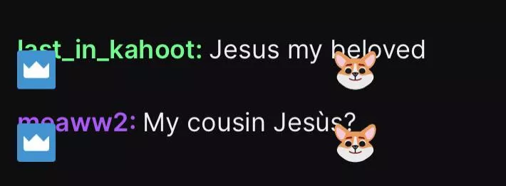 The power of jesus broke the twitch chat