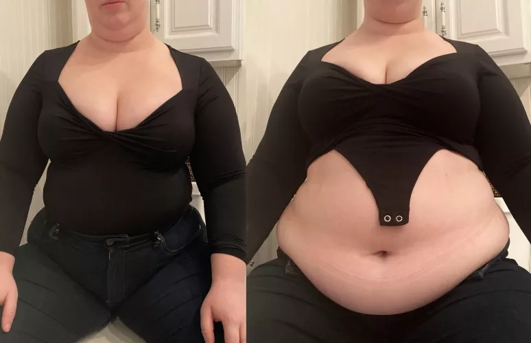 The power of shapewear and buttons vs the power of chicken wings and blue cheese.