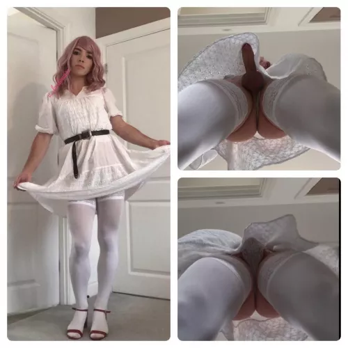 The shy girl has a surprise up her dress π³