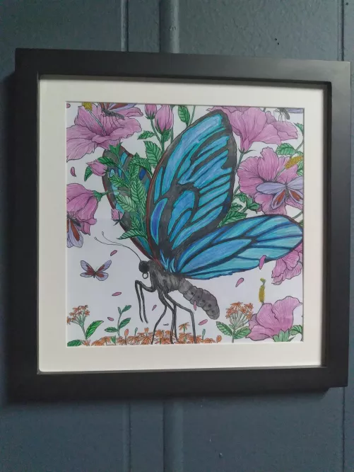 The simple things are sometimes the best.. My little girl (were ldr) colored me this and surprised me with it the first time we met Irl. Now I have something from her I can look at and hold and I love it. Just a simple brag post I guess.. Merry Christmas