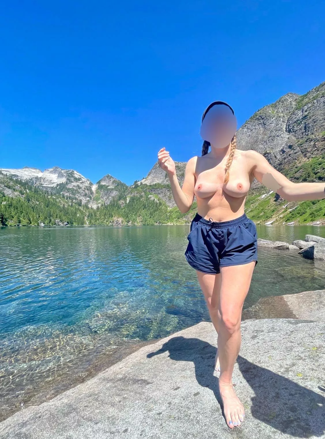 The Thrill O F Getting Half Naked At An Alpine Lake Is Unmatched