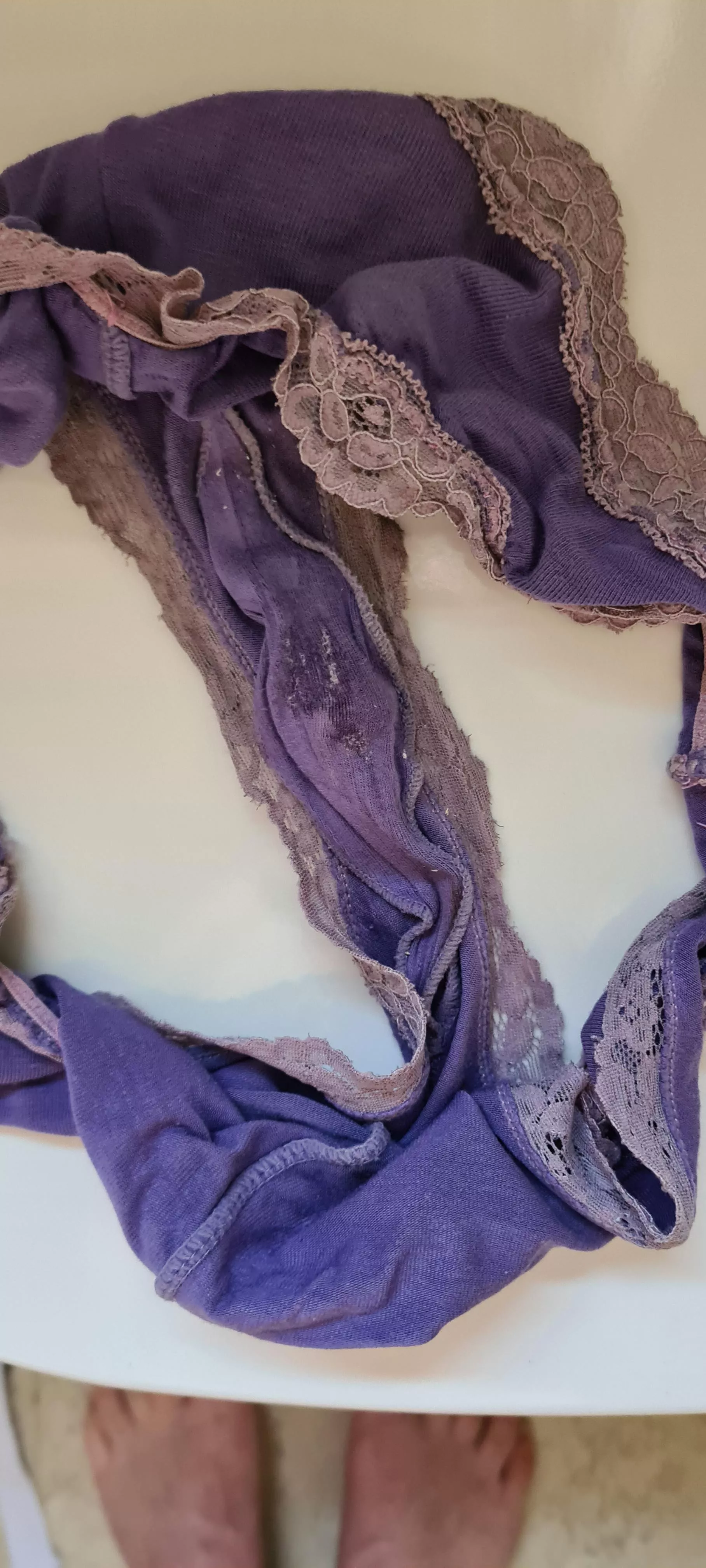 The wife's creamy panties!! 😋