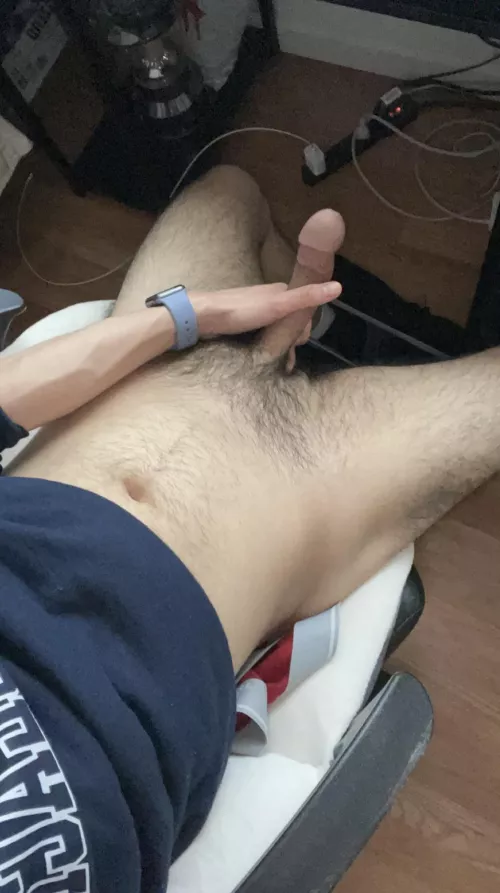 Thereβs enough room under the desk to play with this joystick