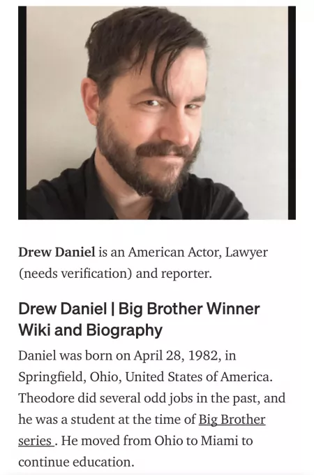 There’s no way that that’s Drew from BB5. He looks like a different person. Am I wrong?