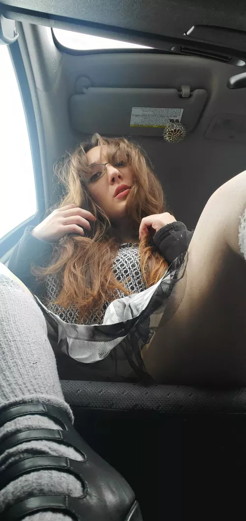 There's not enough seating in this car. I'll have to hide you under my skirt. ;)