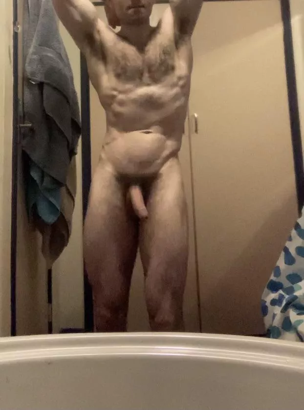 There’s something about hiding the camera away, as if it’s spying on me, that makes these flexing sessions much more exciting