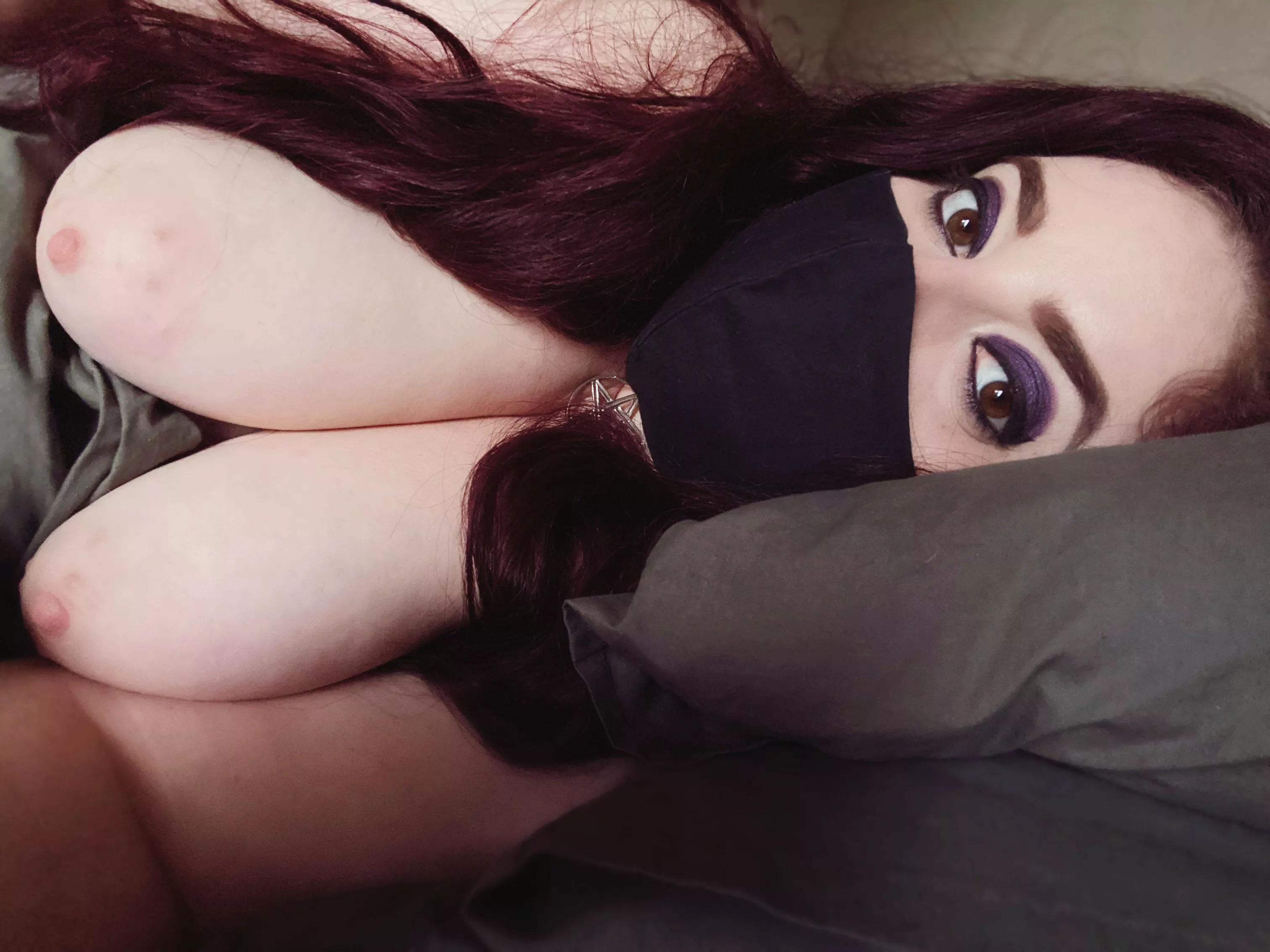 These nips of mine need a sucking and these tits need a good fucking...