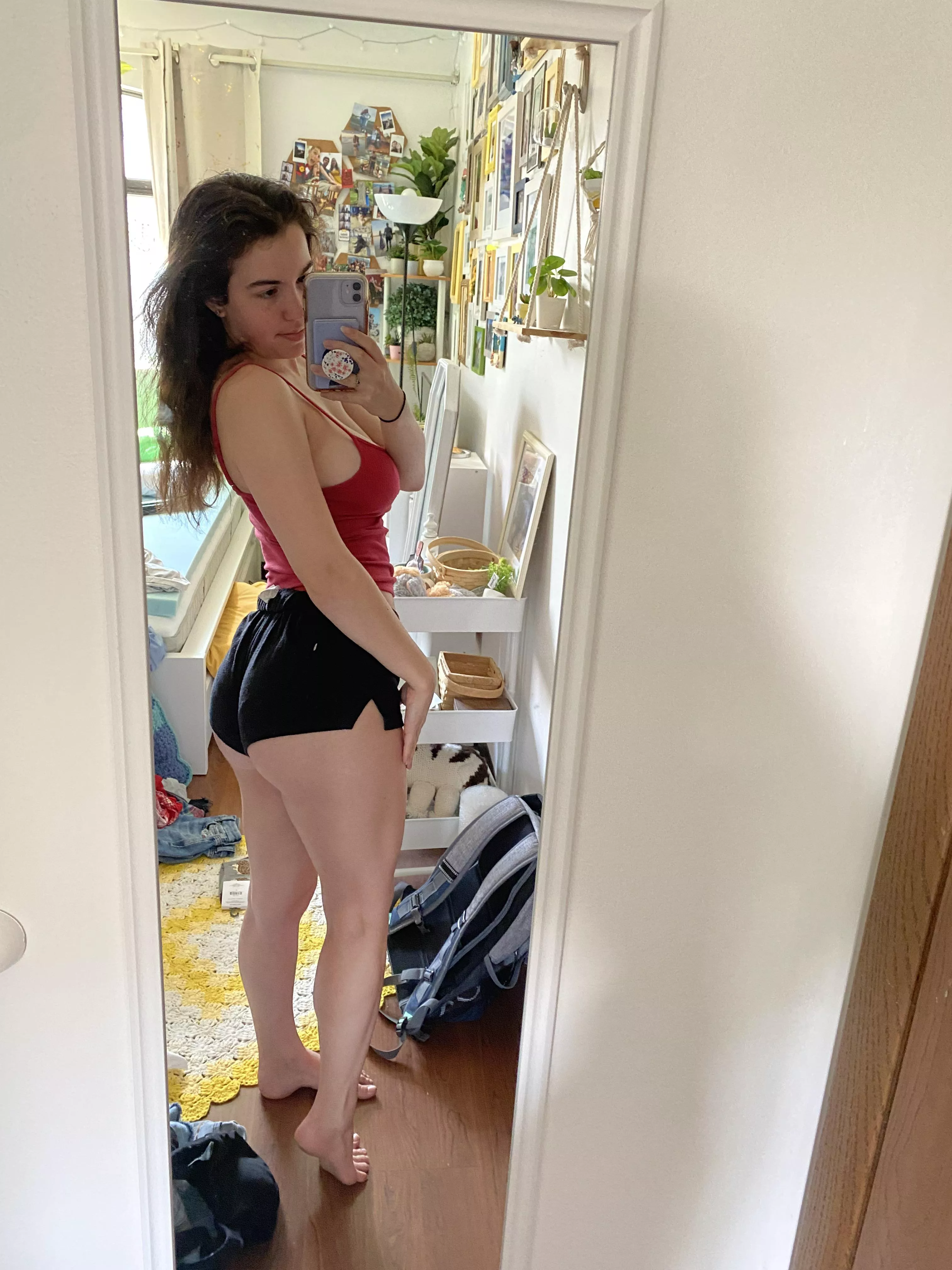 these shorts barely fit, wanna see me take them off😉