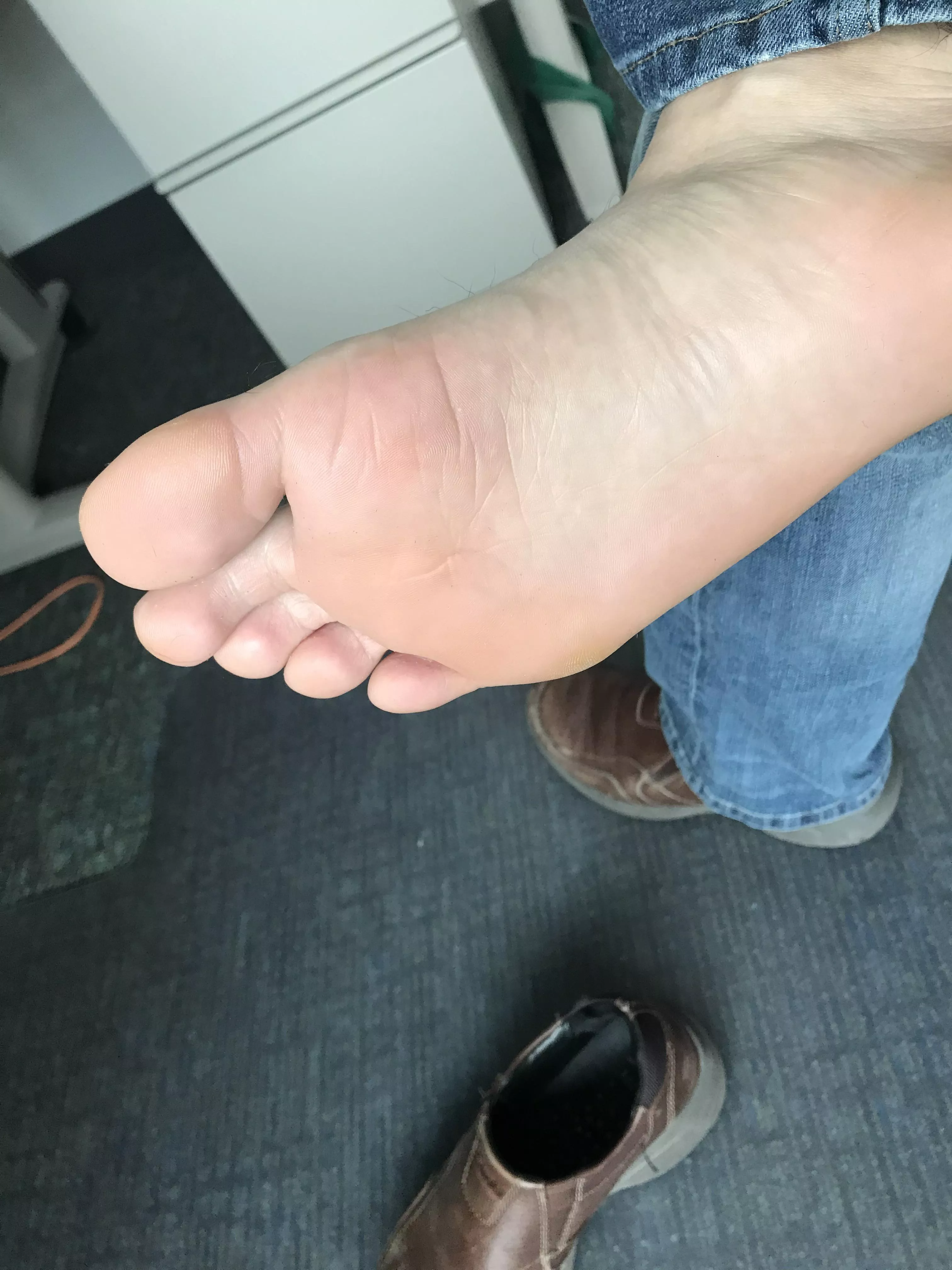 They get a bit too warm in these leather shoes. Care to hide under my desk? 😉