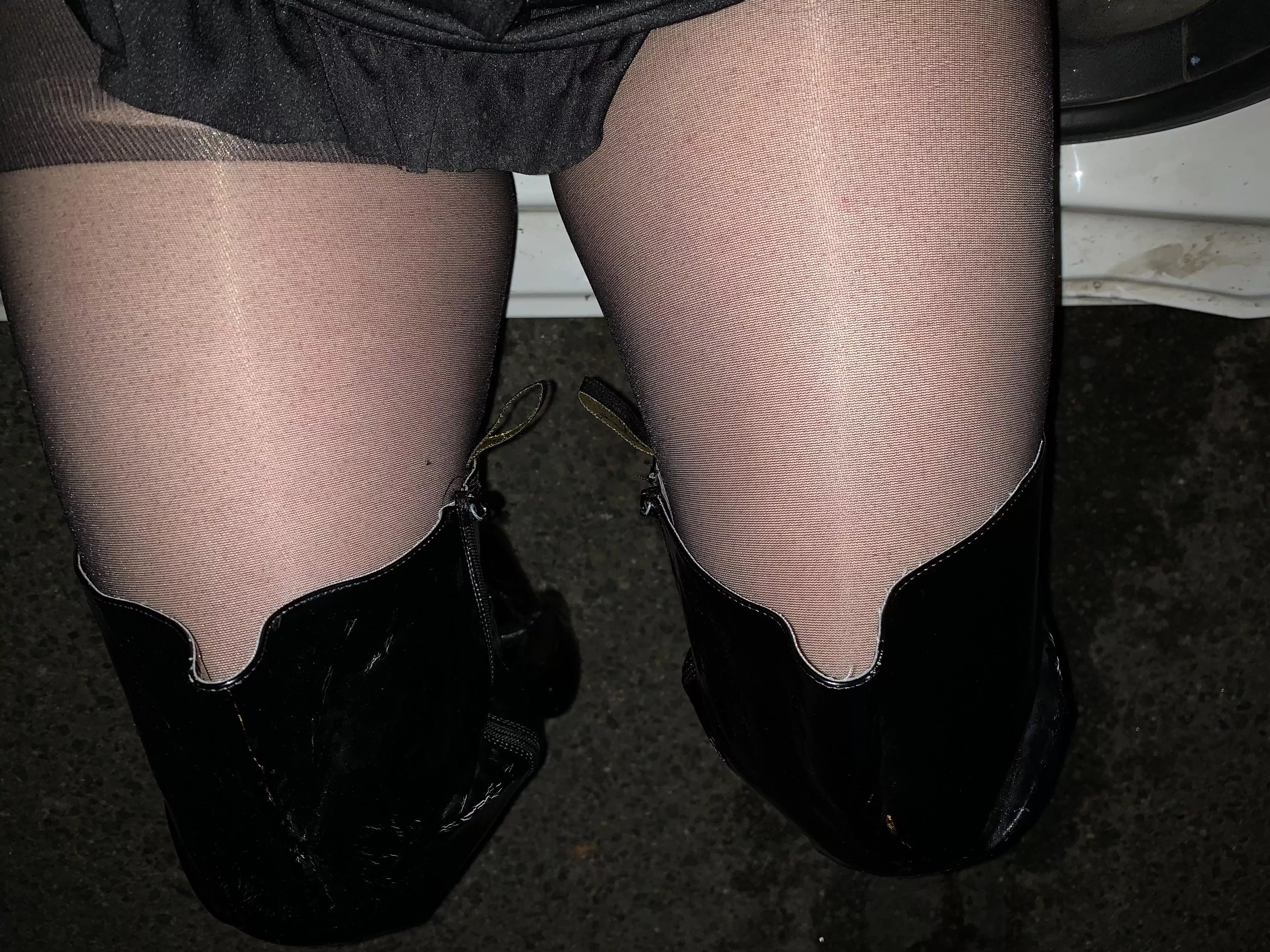 Thigh high boots with black sheer Thigh high boots with black sheer
