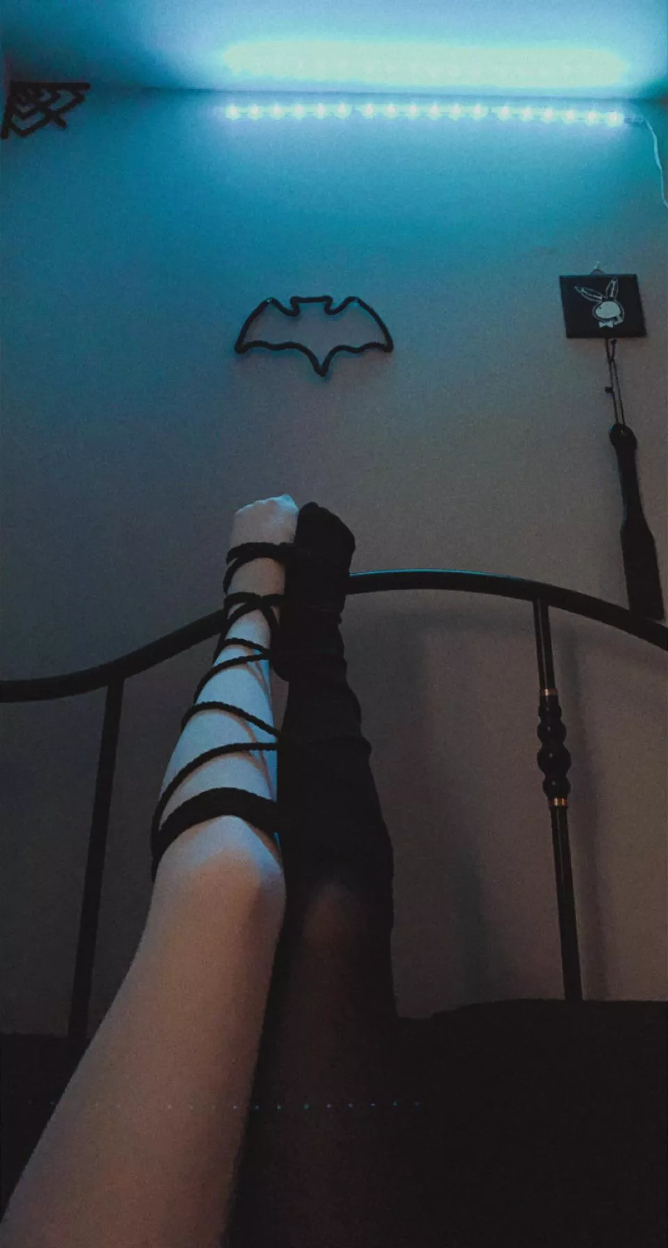 Thigh highs pair great with ropes 🖤🕸
