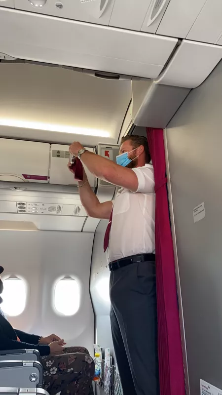 Think he was nervous about the flight? Think he was nervous about the flight?