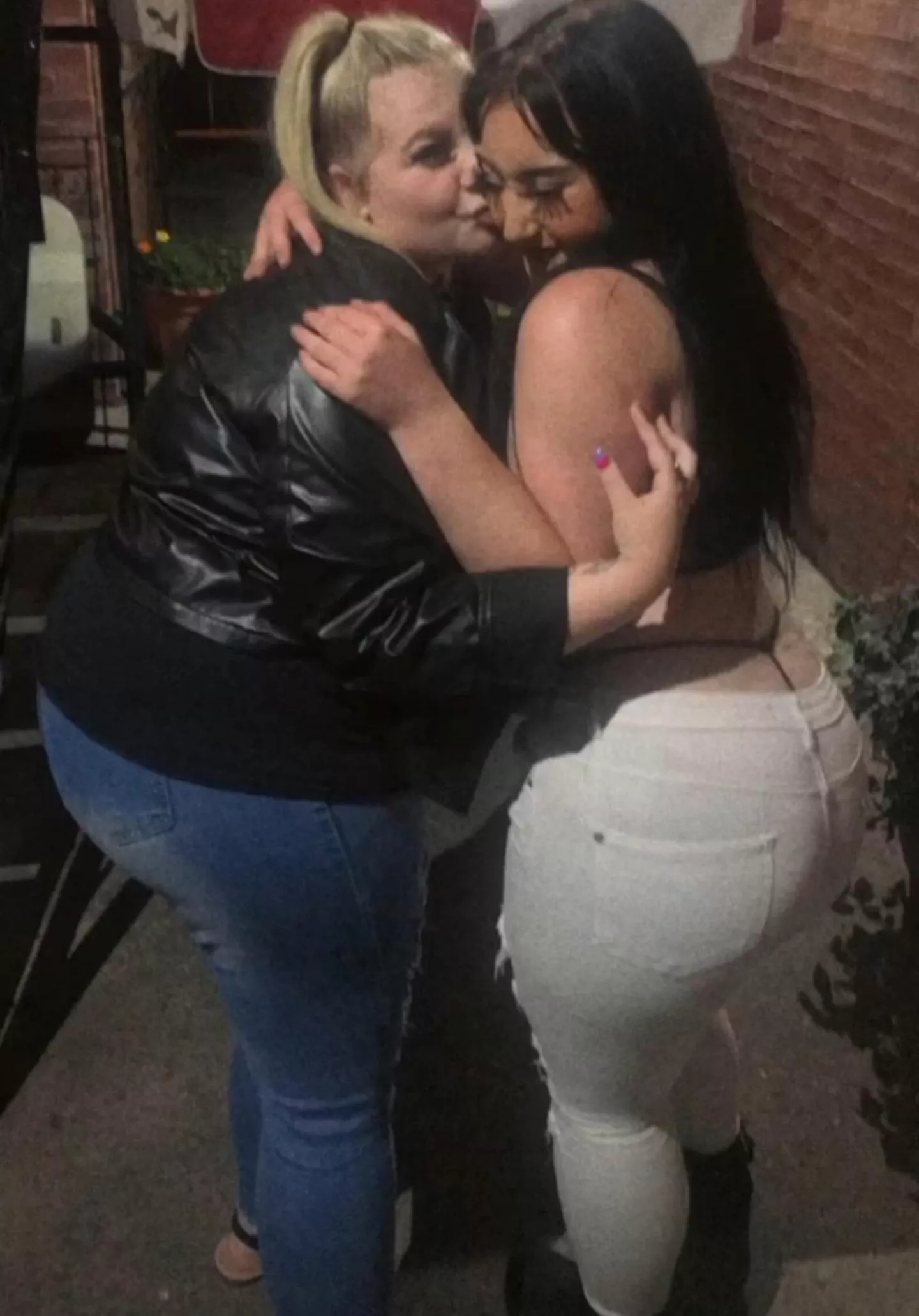 Think the chav slut on the right pulled her g string a little to high Think the chav slut on the right pulled her g string a little to high