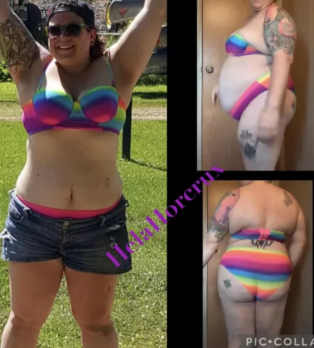 This bikini looks so much better now. Can’t wait to watch it turn into a thong. 😍🐷