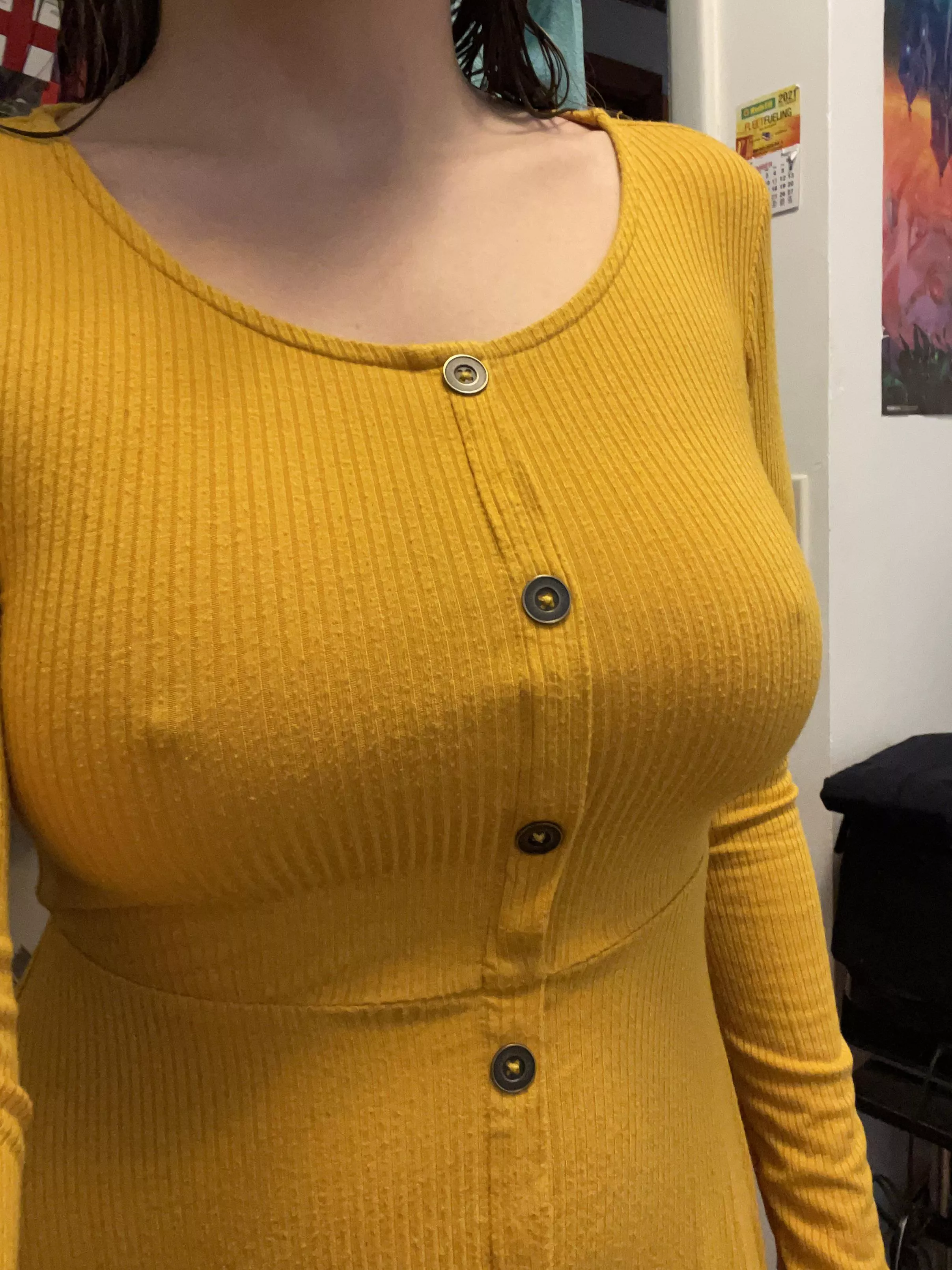 This dress is so much better without a bra.