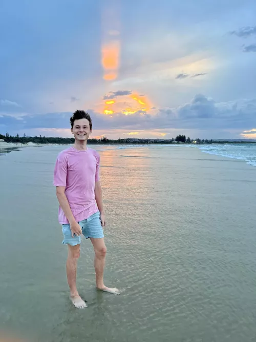 This evening’s sunset.