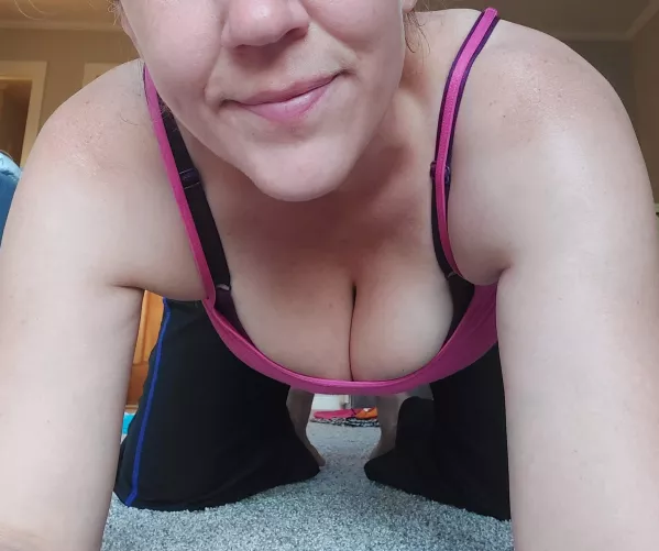 This f [44] is working on starting her new years yoga resolution early!